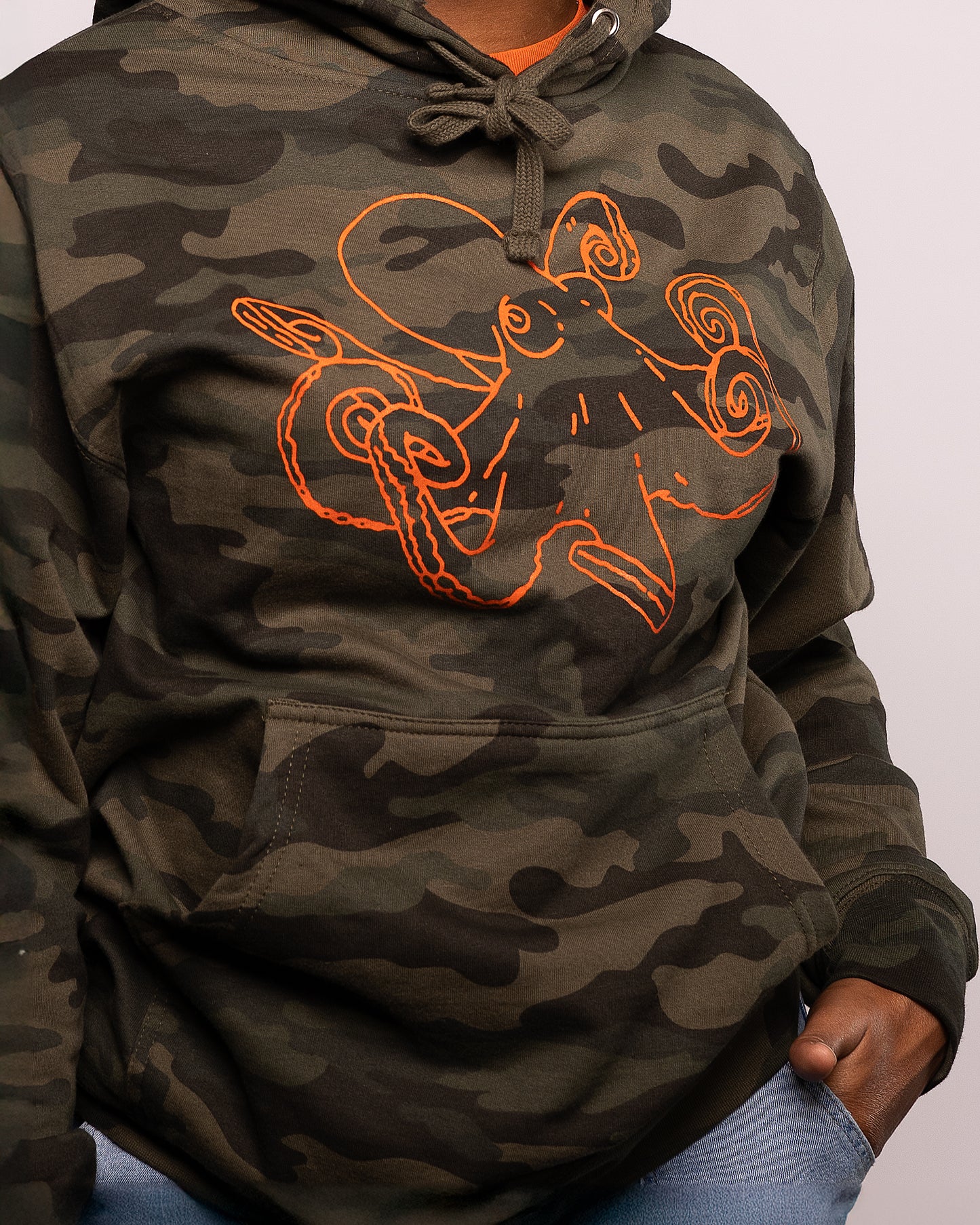 Orange Ink Opps Hoodie